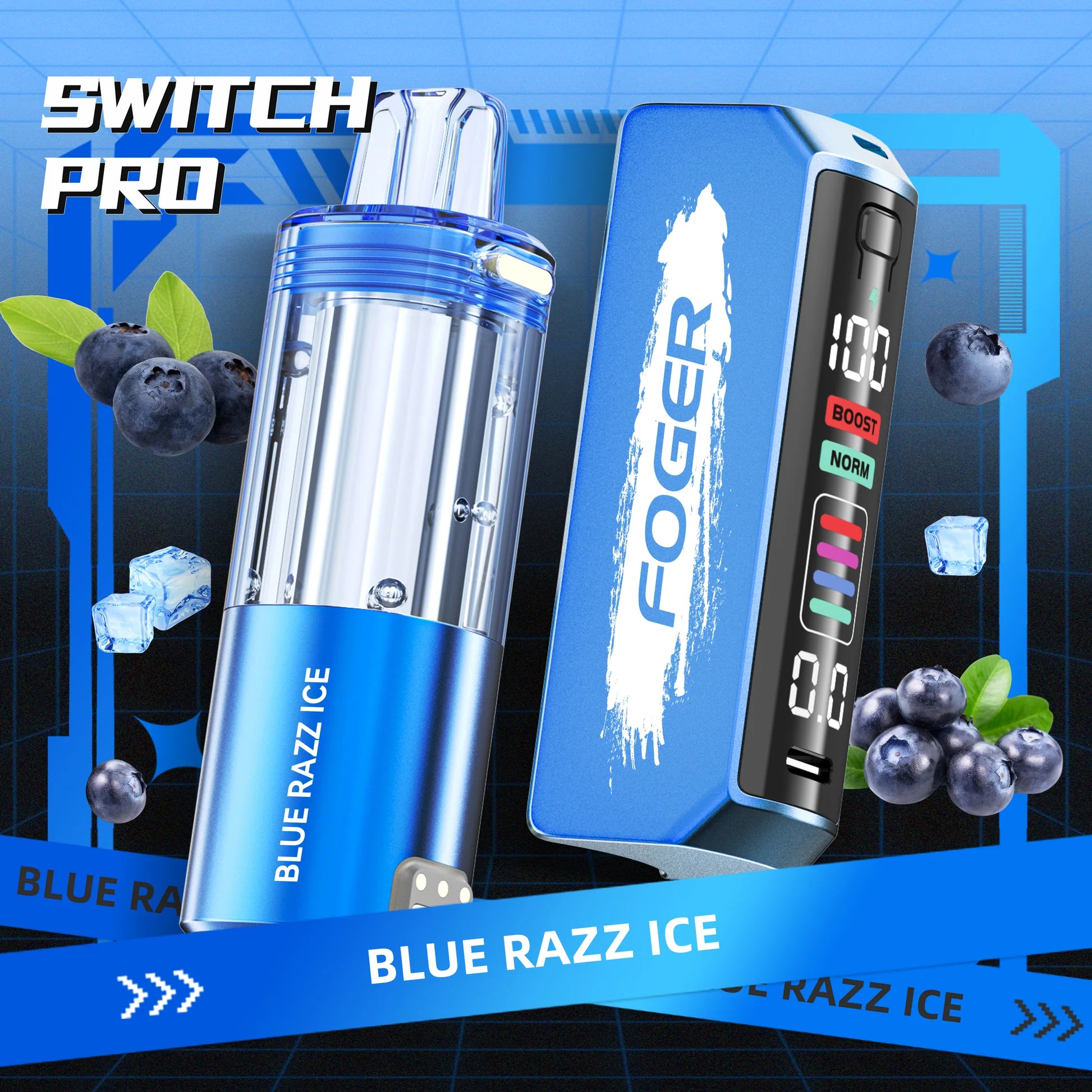 Blue Razz Ice Foger Switch Pro Kit 30K Puffs