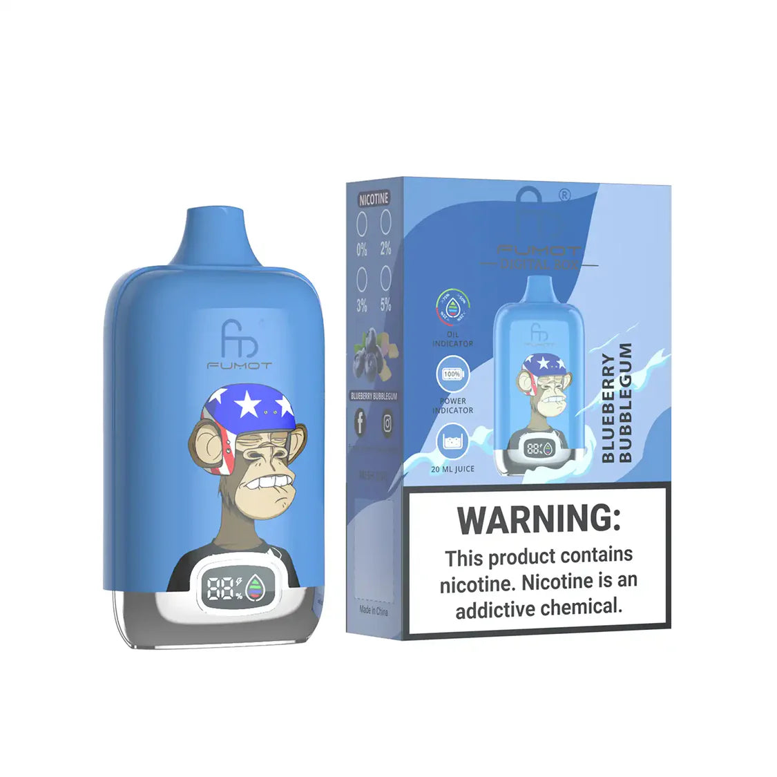 12k Tornado Blueberry Bubblegum: Sweet blueberry bubblegum freshness for 12,000 puffs