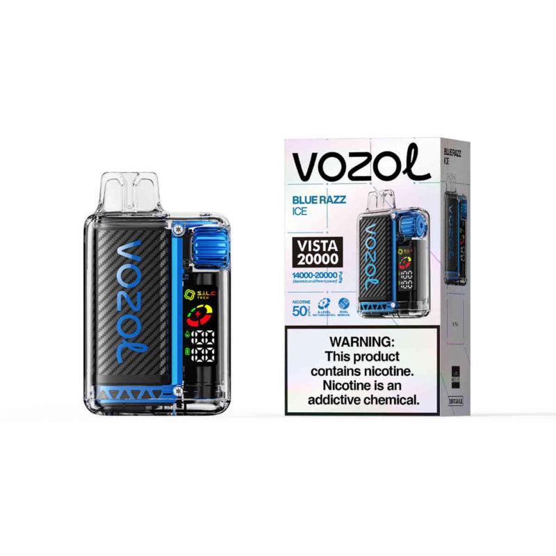 Vozol Vista 20000 Blue Razz Ice Vozol Vape 20000 Vozol Vista Vape Pods Buy